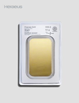 Goldbarren Prägebarren 50g